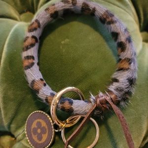 Recycled Louis Vuitton wristlet/Keychain